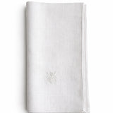 Bee Napkin white on white